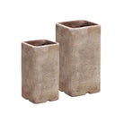 Terra Antico Earthy Tall Cube Planter set of 2 in Terra Antico finish