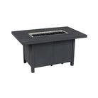 Rectangular Fire Table black cast aluminum outdoor fire table