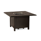 Square Fire Table brown cast aluminum outdoor fire table