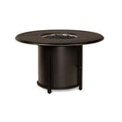 Round Fire Table brown cast aluminum outdoor fire table