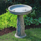 Dragonfly Birdbath in Greystone finish