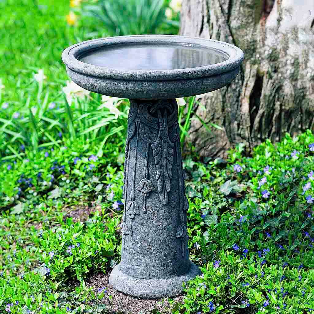 Flores Birdbath in Alpine Stone finish