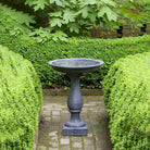 Williamsburg Candlestand Birdbath in Nero Nuovo finish