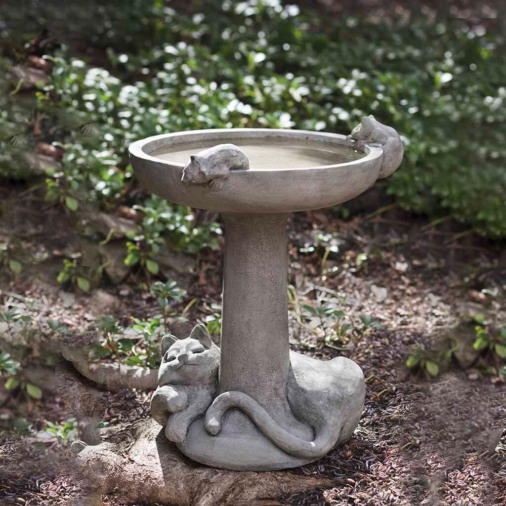 Catnap Birdbath in Alpine Stone finish