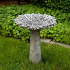 Sunflower Birdbath in Alpine Stone finish