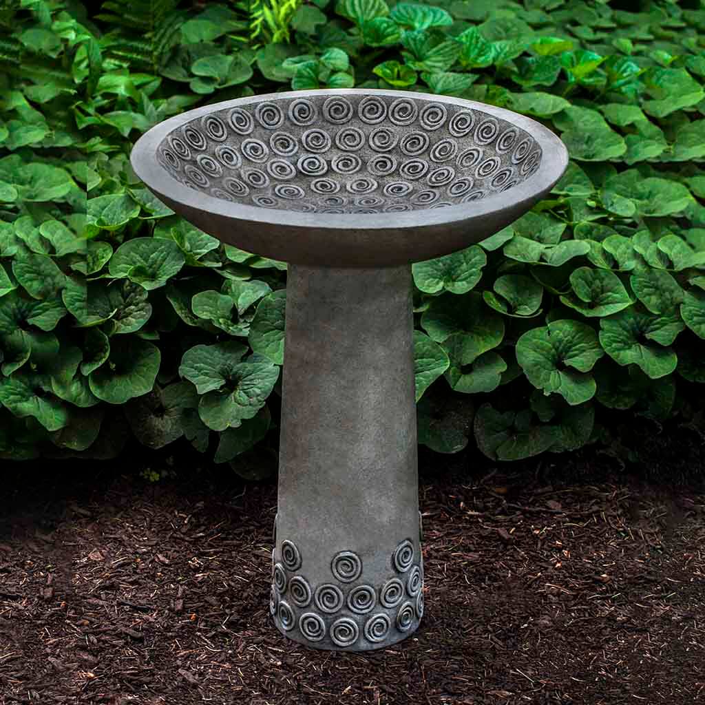 Cirrus Birdbath in Alpine Stone finish