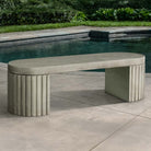 Dorchester Fluted Bench in Greystone finish