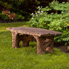 Faux Bois Bench in Brownstone finish