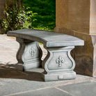 Fleur De Lys Curved Bench in Alpine Stone finish