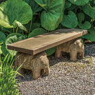 Elephant Bench in Aged Limestone finish