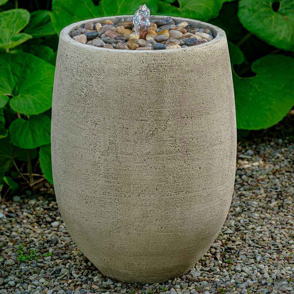 Bebel Pebble Fountain, Tall outdoor fountain