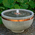 El Sol Copper Banded Fountain outdoor fountain in Alpine Stone