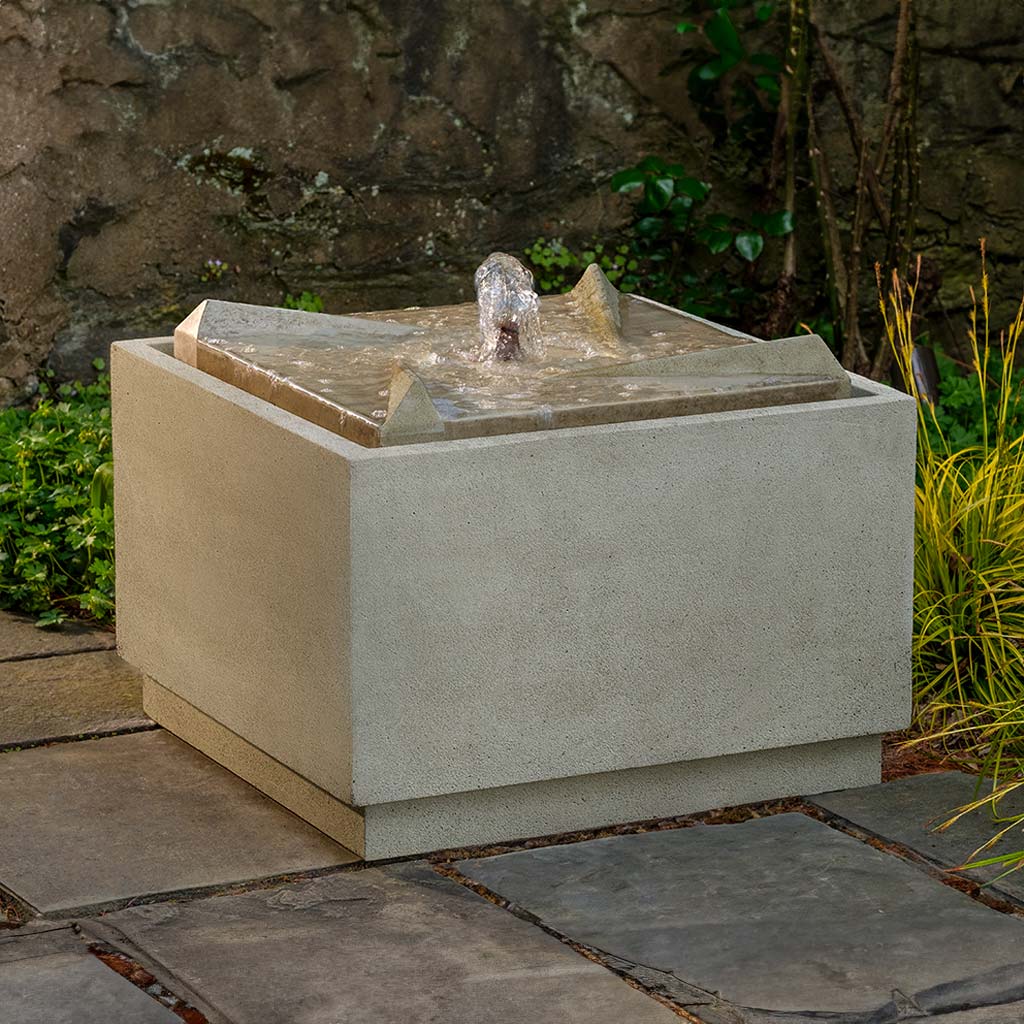 Parallax Fountain outdoor fountain in Greystone
