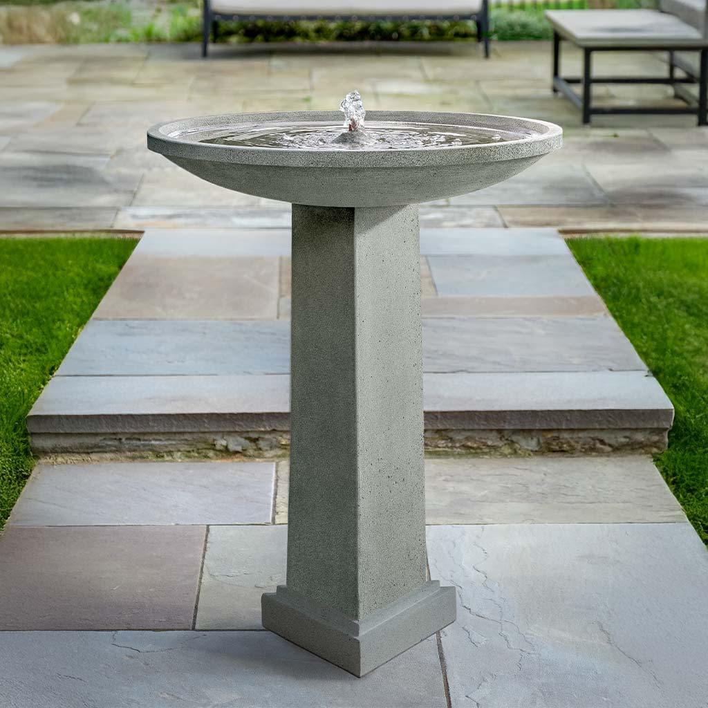Aspire Sculptural Garden Fountain in Alpine Stone finish by Campania