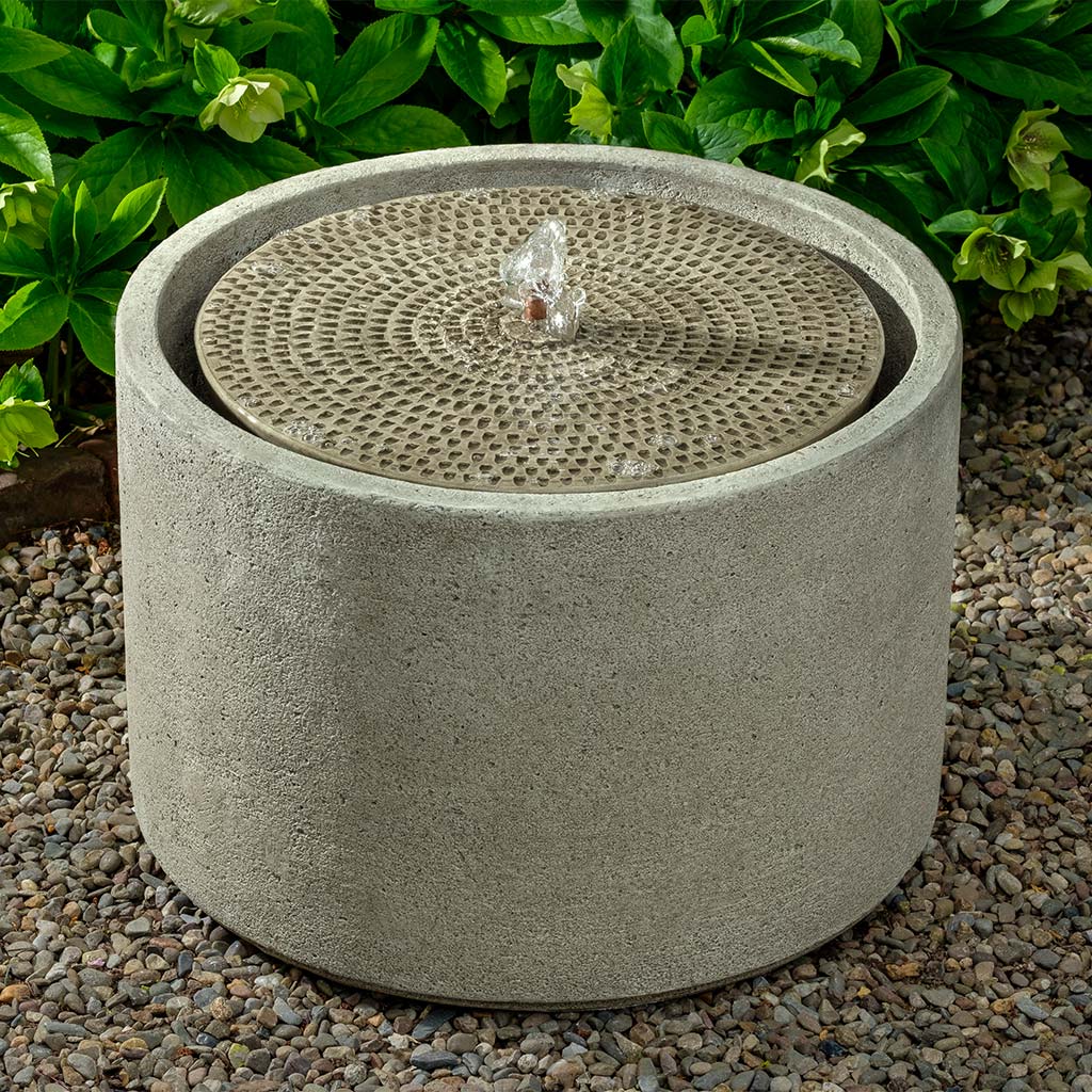 Salinas Cosmos Floral Fountain in Greystone finish by Campania