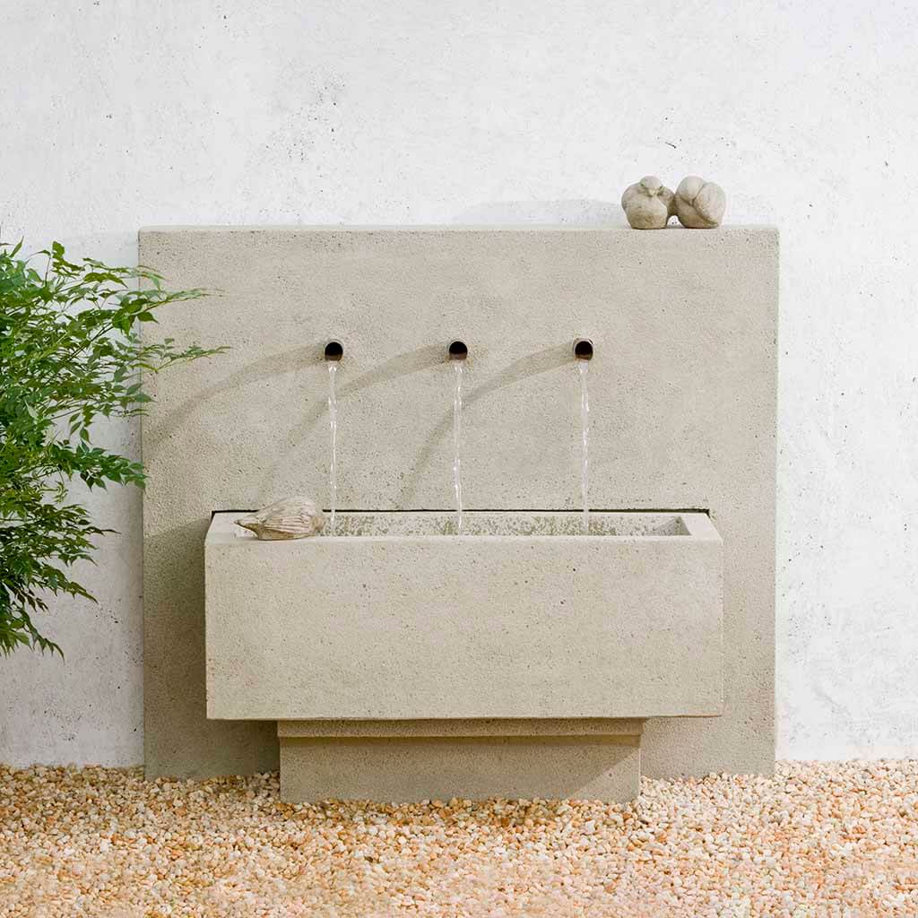 X3 Modern Garden Fountain in Verde finish