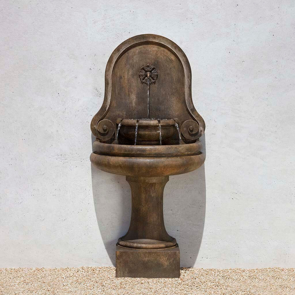 Valencia Fountain outdoor garden fountain in Pietra Nuova finish