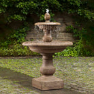 Caterina Tiered Garden Fountain in Brownstone finish by Campania