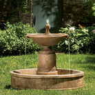Borghese in Basin Fountain outdoor fountain in Aged Limestone