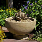 Smithsonian Lotus Fountain outdoor fountain in English Moss