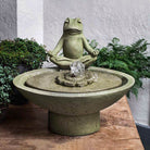 Garden Terrace Meditation Fountain outdoor garden fountain in English Moss finish