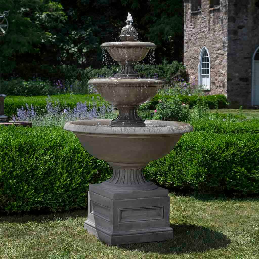 Fonthill Tiered Garden Fountain in Alpine Stone finish