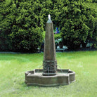 Palazzo Obelisk Fountain outdoor fountain in Aged Limestone