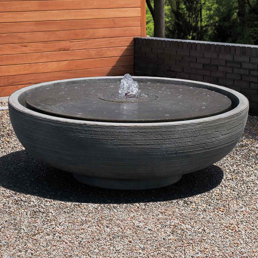 Grand Girona Bowl Fountain in Alpine Stone finish by Campania