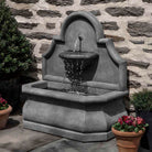 Segovia Fountain outdoor garden fountain in Alpine Stone finish