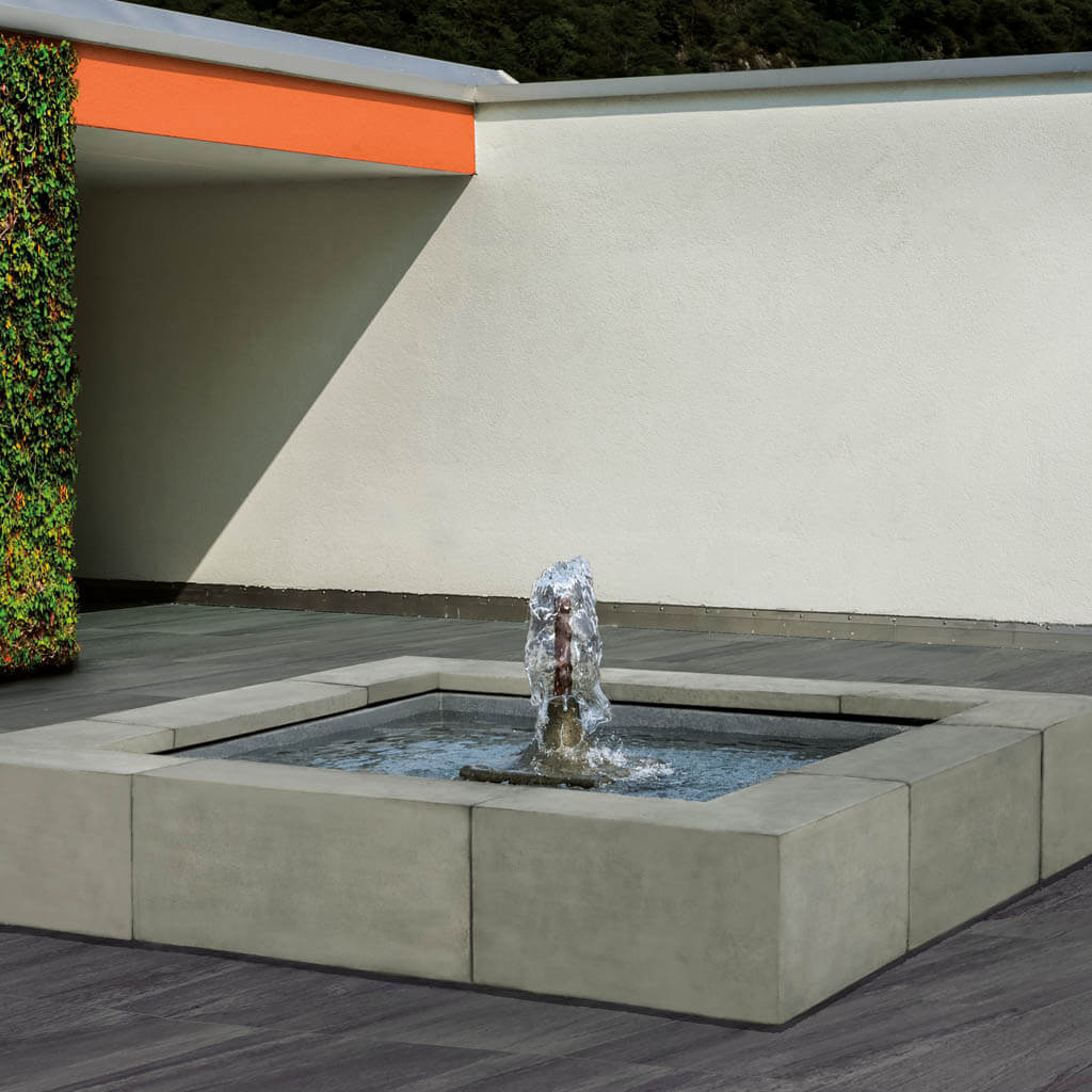 Concourse Low Profile Fountain in Alpine Stone finish