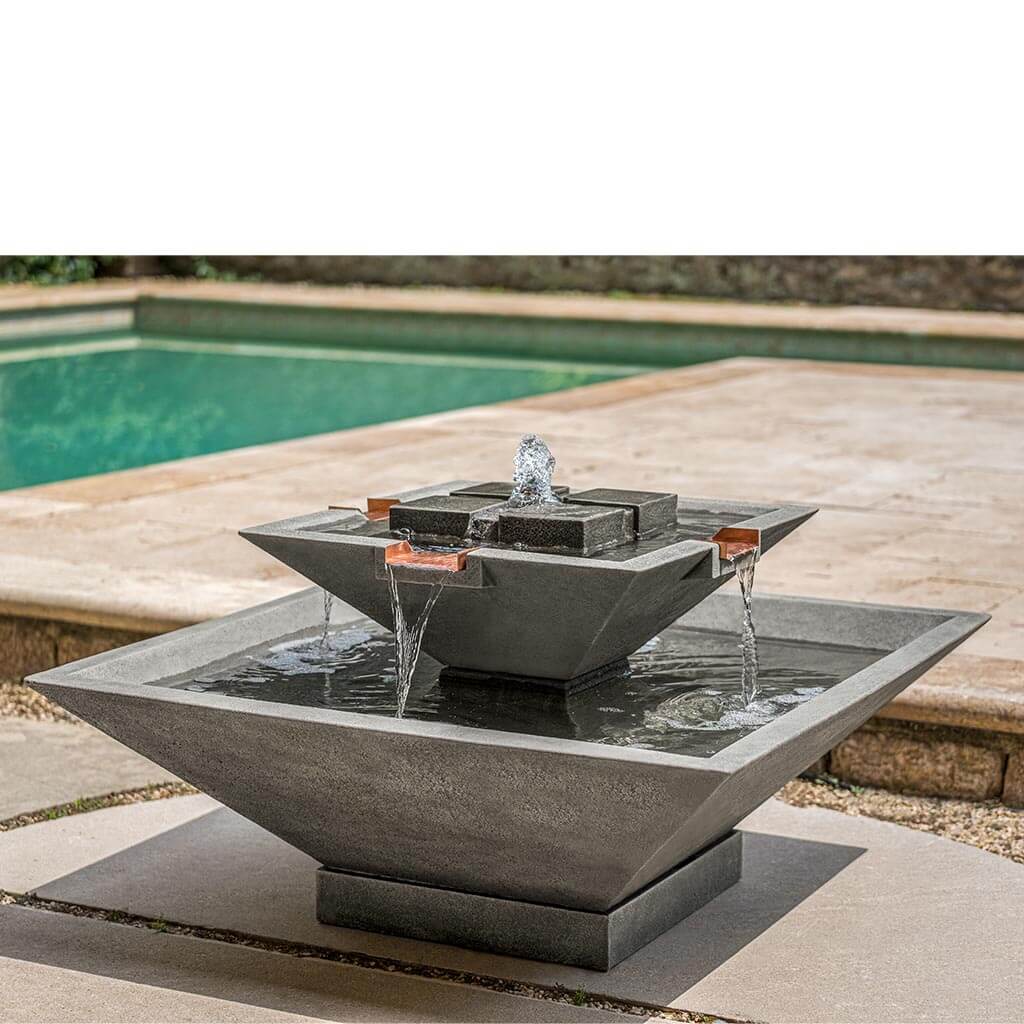 Facet Fountain outdoor fountain in Greystone