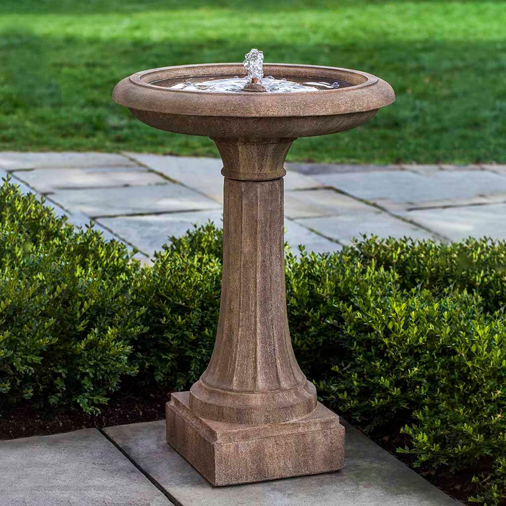 Longmeadow Fountain outdoor fountain in Aged Limestone