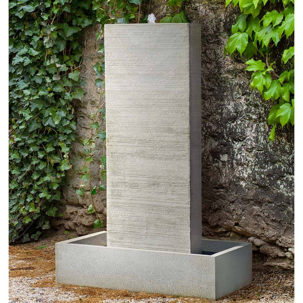 Metropol Modern Garden Fountain in Greystone finish