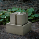 Korsa Modern Garden Fountain in Greystone finish by Campania