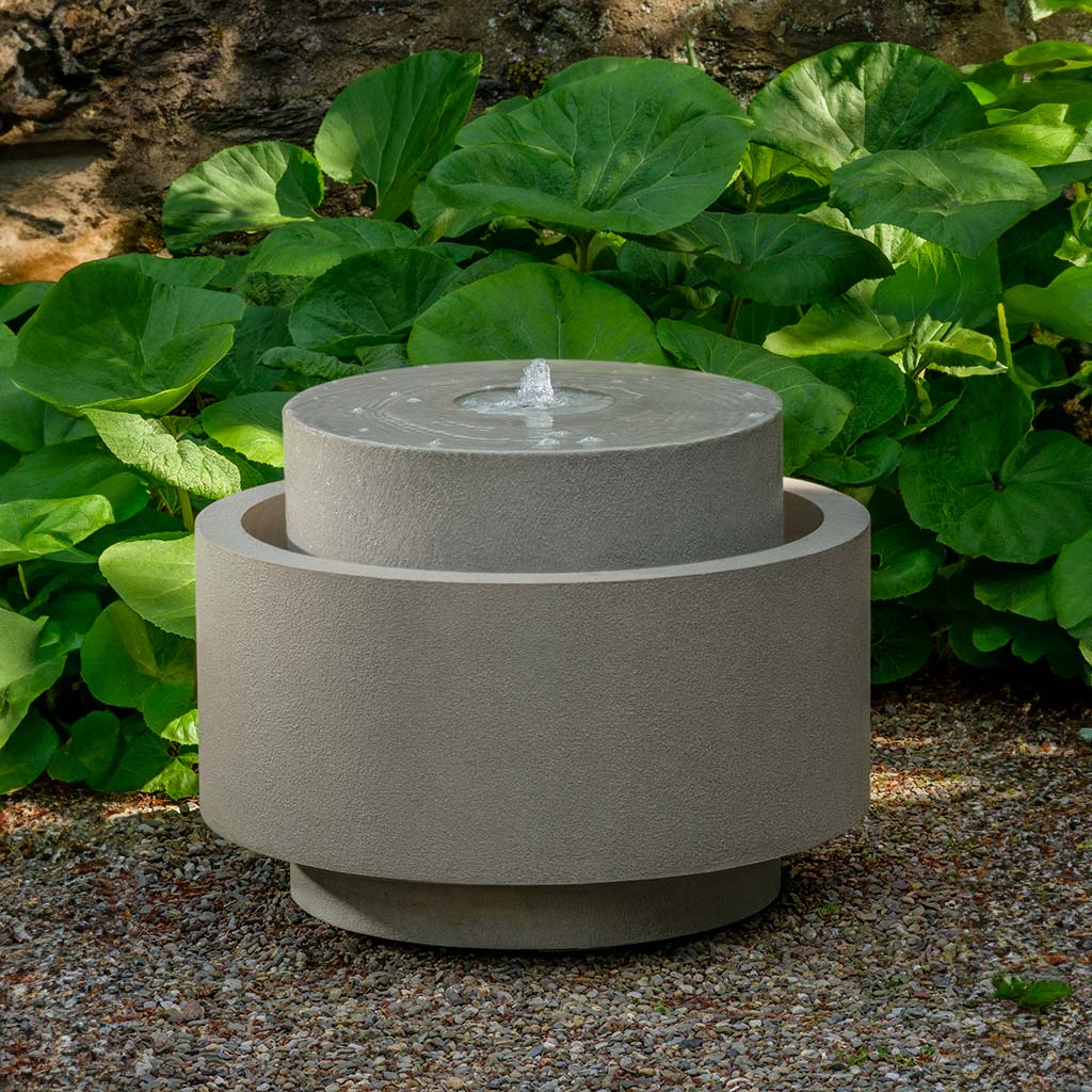 Millstone Modern Rustic Fountain in Greystone finish