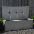 Long Beach Modern Garden Fountain in Greystone finish by Campania