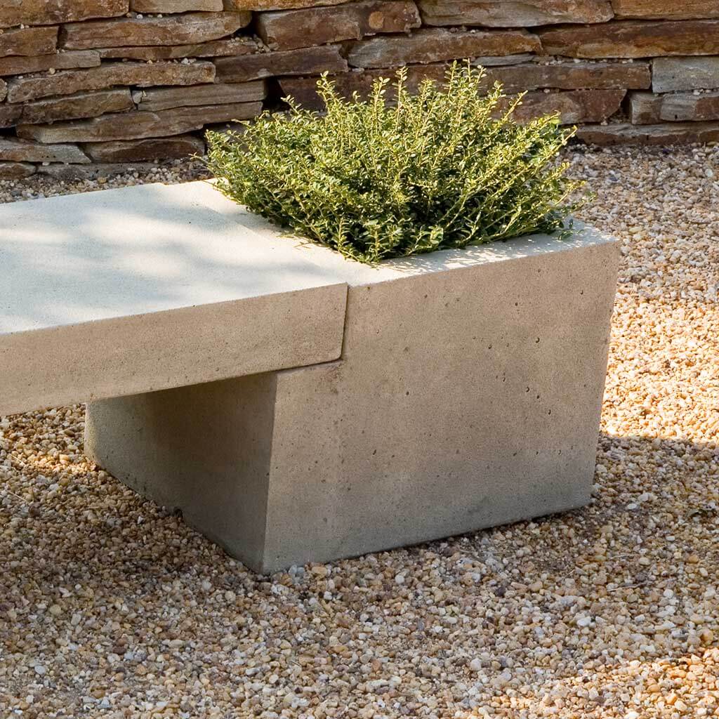 Modular End Planter in Verde finish